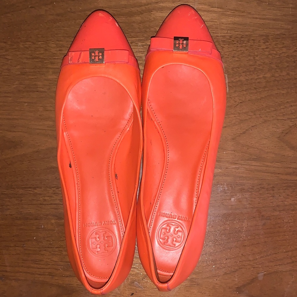 Tory Burch Bright Orange Flats